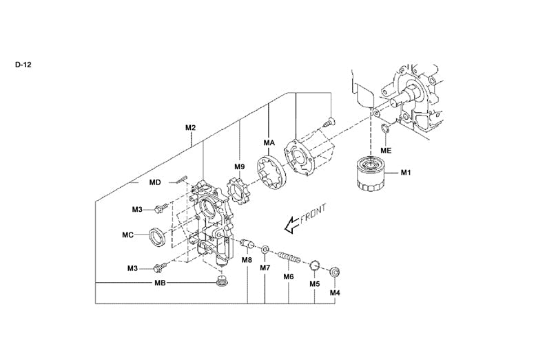 OEM Subaru Oil Pump